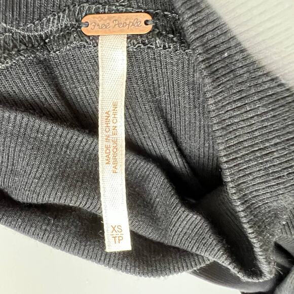 Free People Black Long Sleeve Cut-Out Neckline Uptown Turtleneck Size XS - Picture 7 of 10